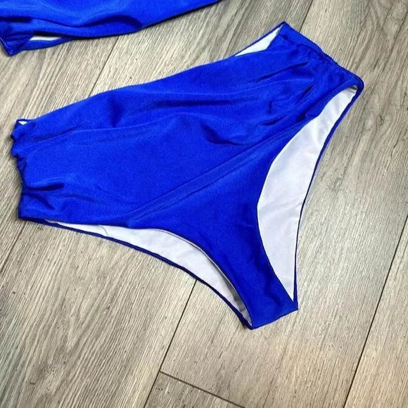 Ladies' Solid Color Pleated Bikini Set Carnival - Picture 6 of 7